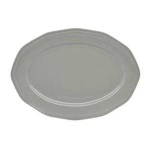 Ankor Πιατέλα Οβάλ Premium Classic Πορσελάνινη Γκρι 36Εκ.8252-05