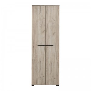 Lorca ντουλάπα 2k grey oak/μαύρο 67.5*40*195 11008354