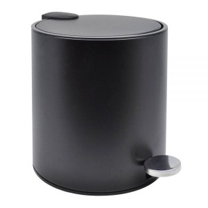 Ankor Καλαθάκι-πεντάλ Μπάνιου 5lt Μαύρο Inox 815357