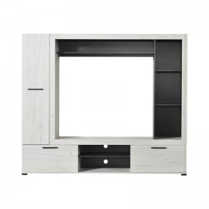 Lorca κέντρο ψυχαγωγίας white oak/μαύρο 195.5*35*170  11008353
