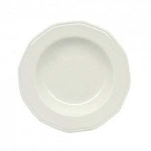 Ankor Πιάτο Βαθύ Premium Classic Πορσελάνινο Εκρου 23Εκ.8253-03