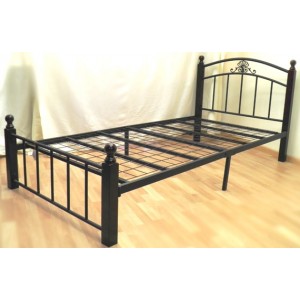 Κρεβάτι μονό μεταλλικό με ξύλο 36-76-SB164100