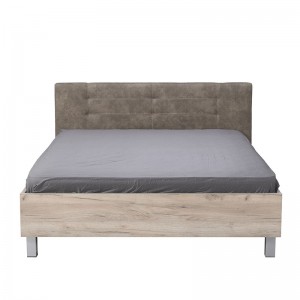 Canon κρεβάτι 160 grey oak/γκρι ύφασμα 176.5*212.5*93.5 (160*200) 11007349