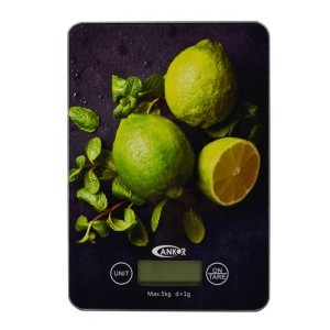 Ankor Ζυγαριά κουζίνας ηλεκτρονική γυάλινη Lime 5kg 818440