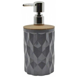 Ankor Σαπουνοθήκη-dispenser πλαστικό Diamond γκρι 8.5x9x18.8εκ  822959