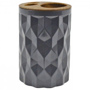 Ankor Ποτηράκι μπάνιου πλαστικό Diamond γκρι 8.5x12.5εκ 822980