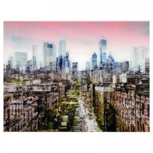 Inart Πίνακας γυάλινος New York 80x0.4x60εκ. 3-90-094-0009
