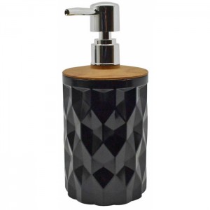 Ankor Σαπουνοθήκη-dispenser πλαστικό Diamond μαύρο 8.5x9x18.8εκ  822935