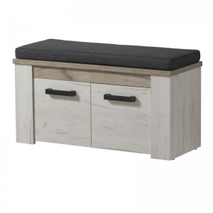 Kent Έπιπλο χωλ ΚΟΜ 2Κ Λευκό oak/grey oak 91x36.5x45 11007356