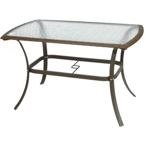 Τραπέζι μεταλλκό rattan 140x80X71ύψος. 410-11-006