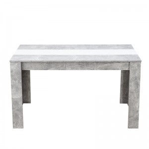 Domus Τραπέζι  DOMUS 135 ΓΚΡΙ CONCRETE-ΛΕΥΚΟ 135*80.5*74.5 11007040