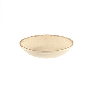 Dot Πιάτο Βαθύ Πορσελάνης Ammos Μπεζ 23cm 0751879