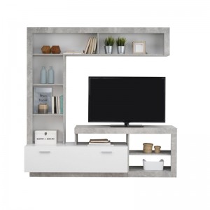 Glen κέντρο ψυχαγωγίας γκρι concrete/λευκό 170x41,5x170εκ.11007525